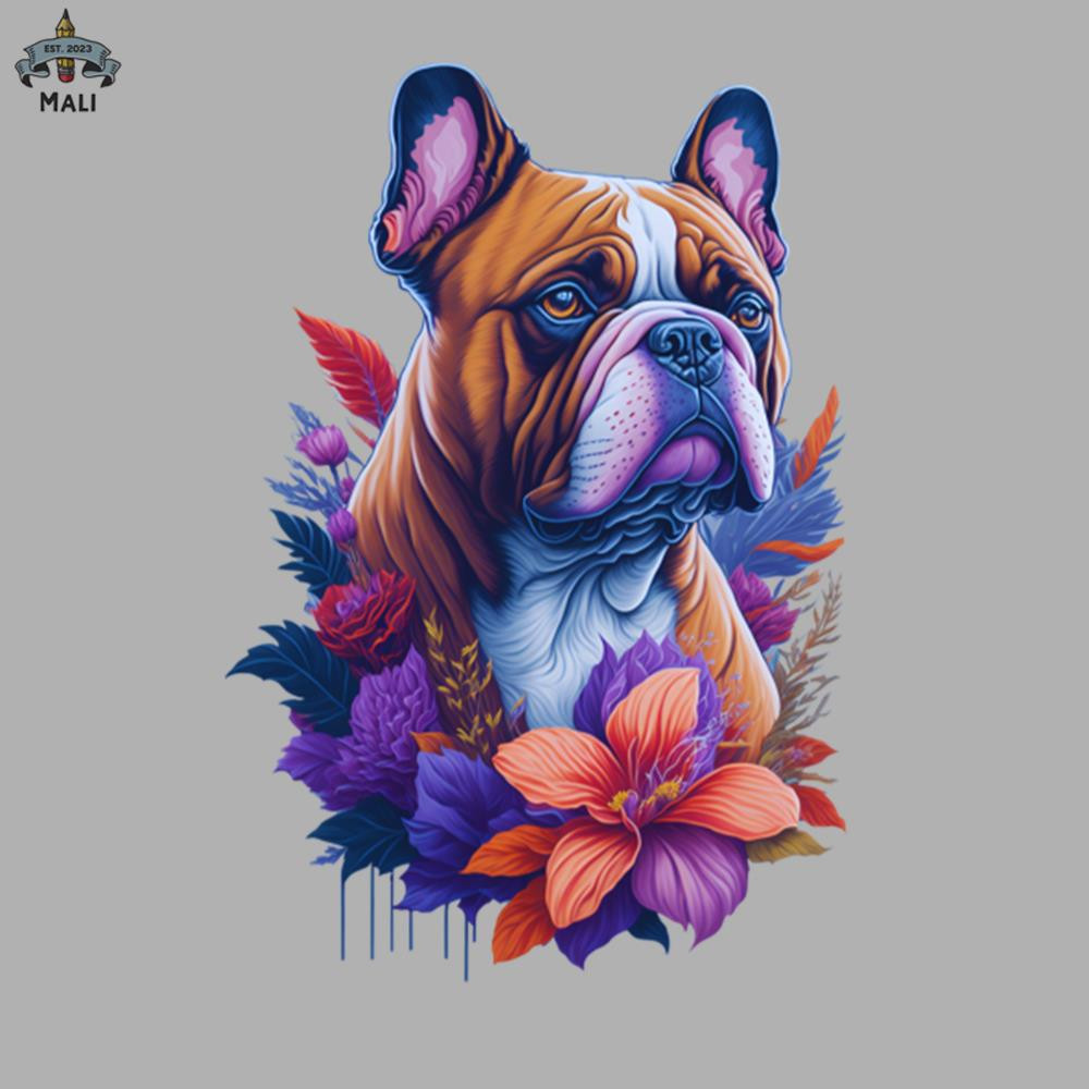 ML090852-American Bully Dog Flower Art Sublimation PNG Download.jpg