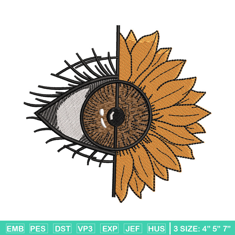 Flower eyes embroidery design, Flower embroidery, Embroidery file, Embroidery shirt, Emb design, Digital download.jpg
