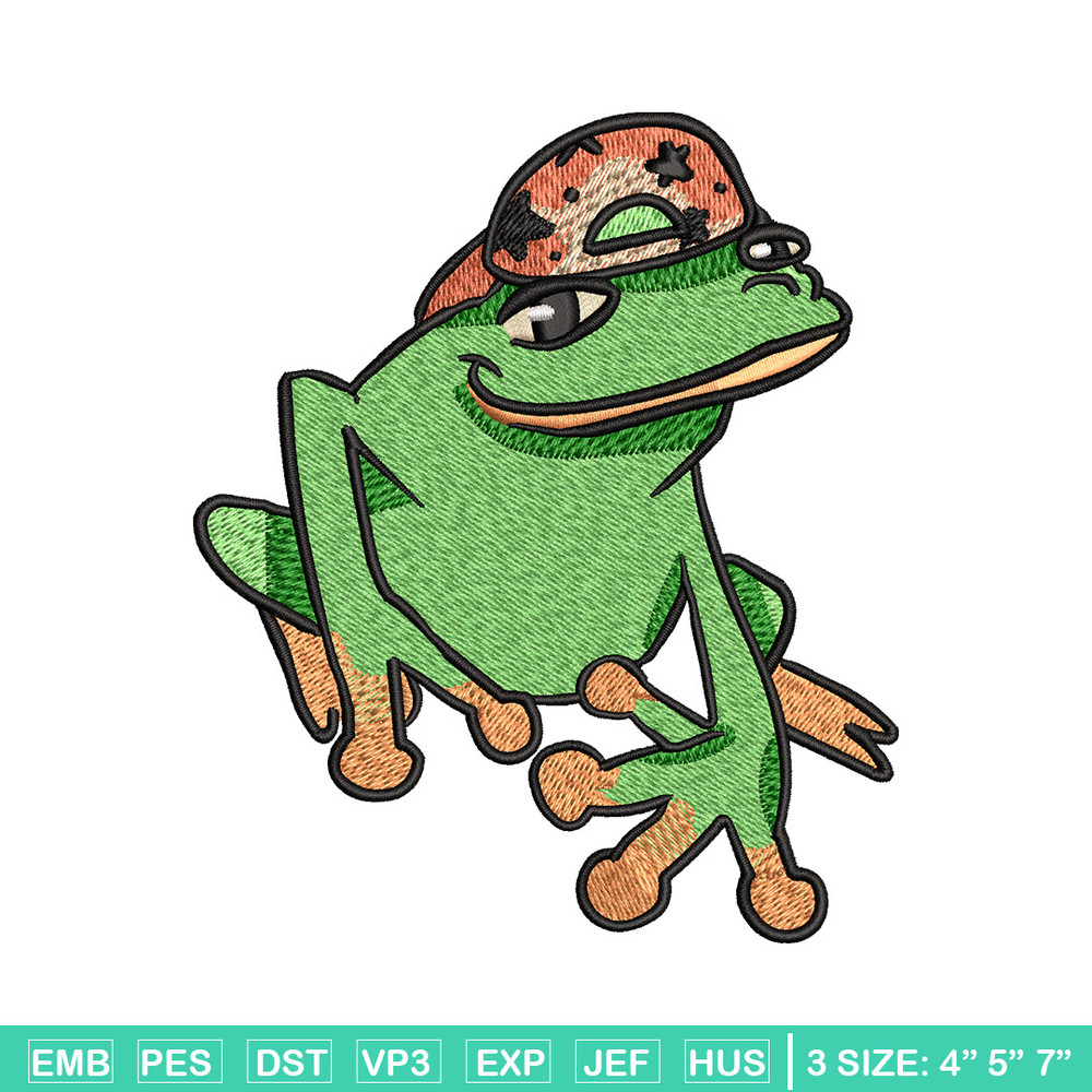 Frog boy embroidery design, Frog embroidery, Embroidery file, Embroidery shirt, Emb design, Digital download.jpg
