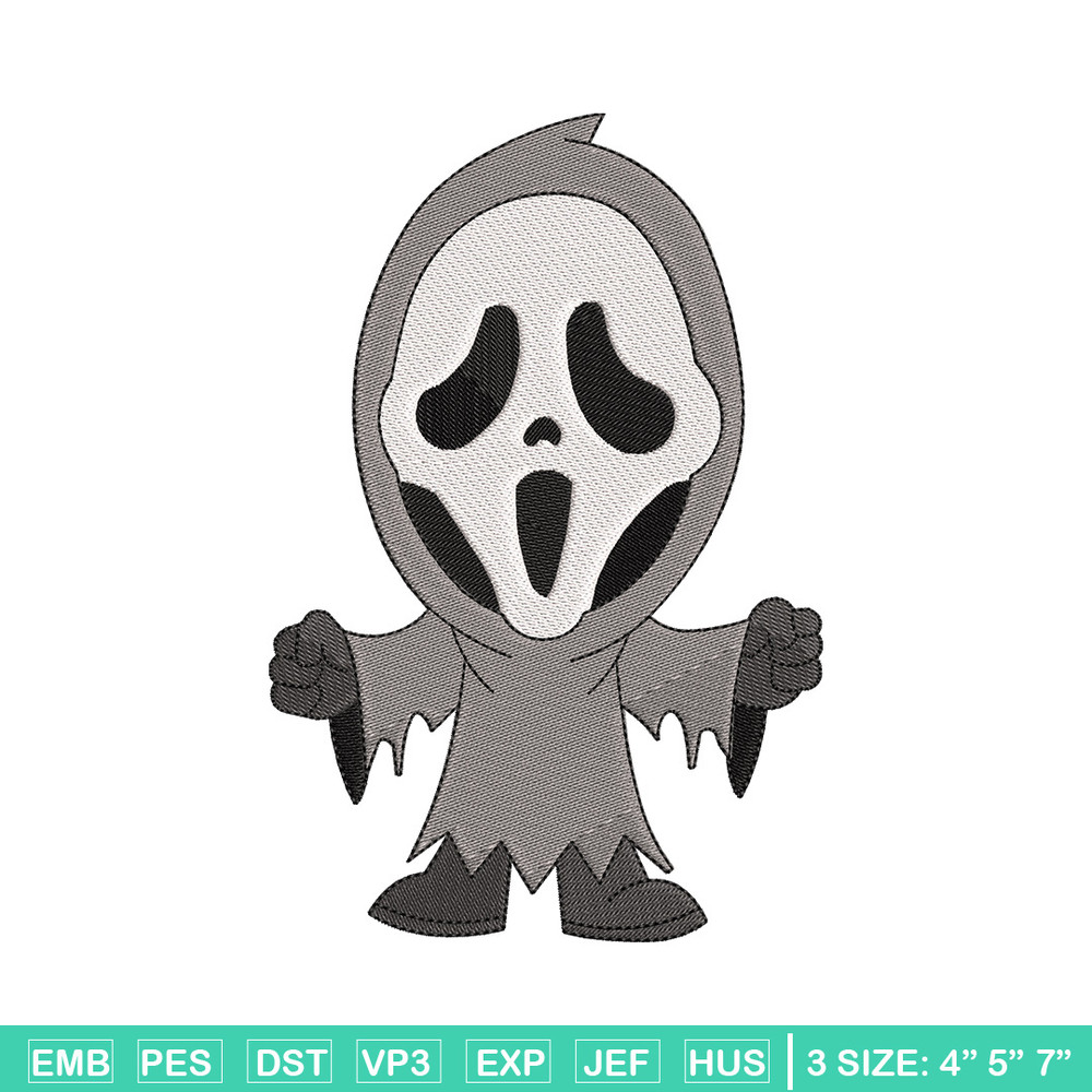 Ghost chibi embroidery design, Ghost embroidery, Emb design, Embroidery shirt, Embroidery file, Digital download.jpg