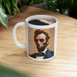 abraham lincoln sunglasses coffee mug 11 oz funny america mug abraham