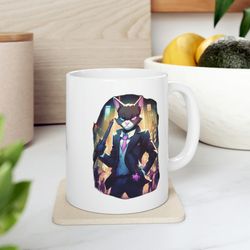 cat assassin coffee mug 11 oz funny cat mug cat wick mug cute cat mug