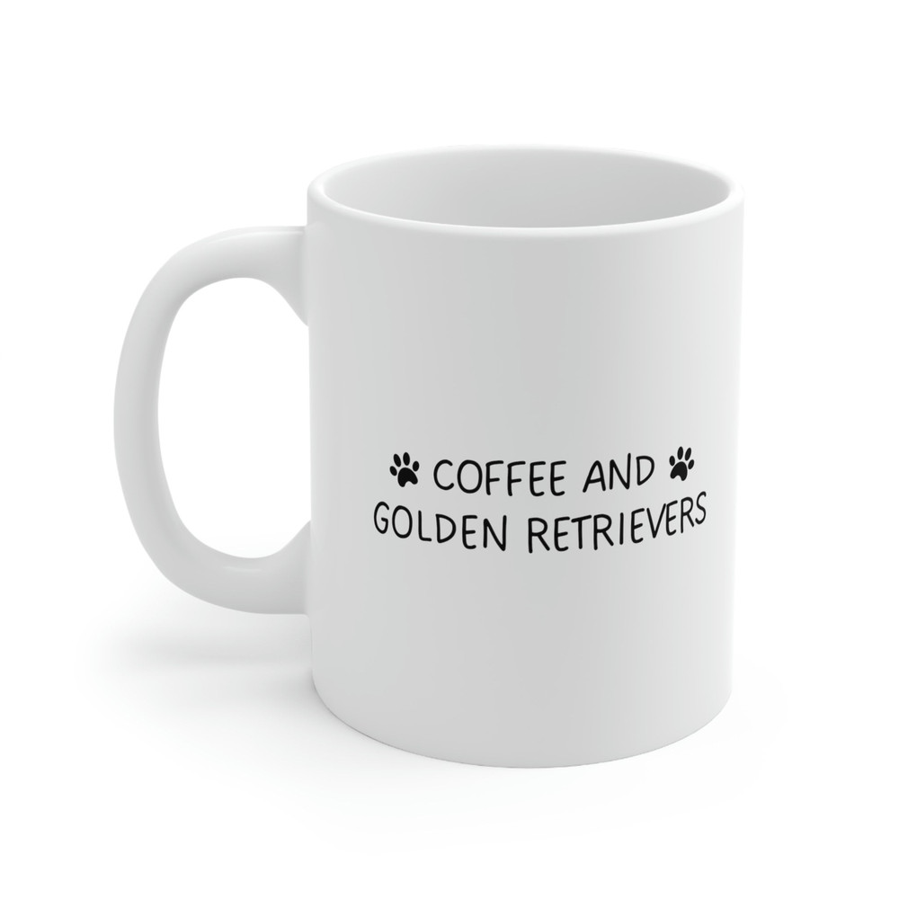 Coffee and Golden Retrievers Mug 11 oz Ceramic Coffee Mug Golden Retriever Gift Dog Mom Funny Dog Coffee Mug Dog Lover Mug Ceramic Mug - 1.jpg