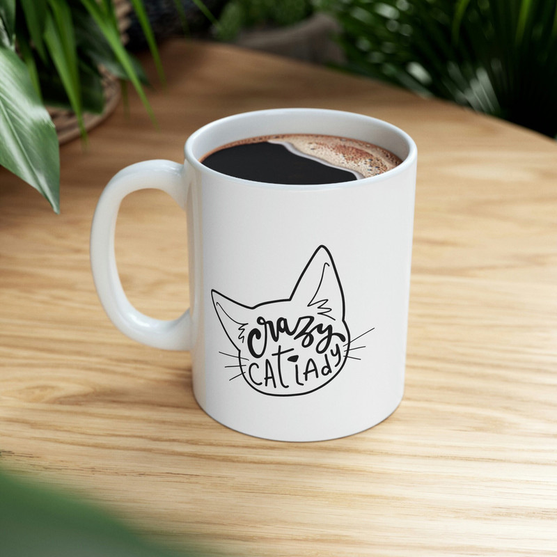 Crazy Cat Lady Mug 11 oz Ceramic Cat Mug Cat Coffee Mug Funny Cat Gift Cat Mom Gift Cat Mom Mug Cat Owner Gift Cat Lady Mug Kitty Mug - 1.jpg