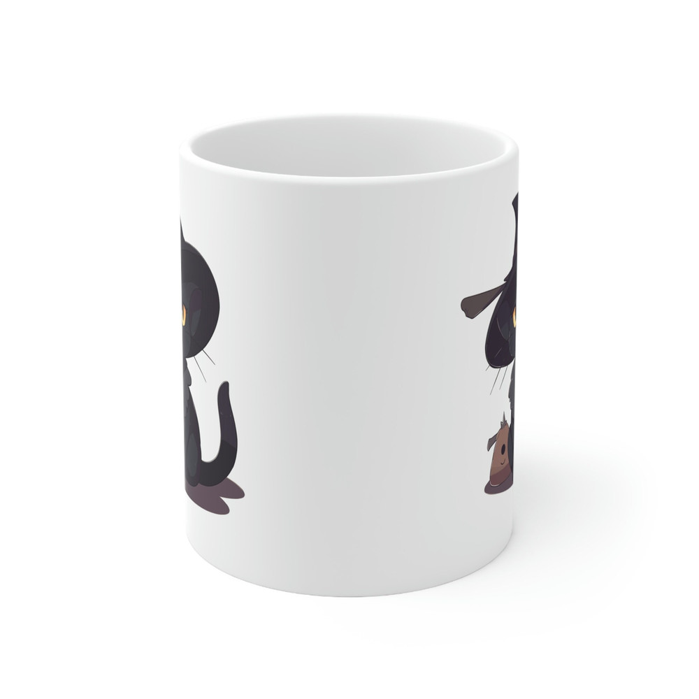 Cute Black Cat Coffee Mug 11 oz Black Cat Mug Halloween Mug Halloween Decor Cat Lover Gift Cat Mom Mug Witch Mug Halloween Witch Mug - 2.jpg