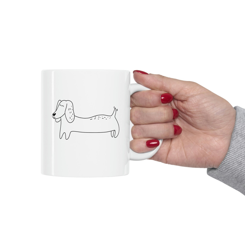 Dachshund Mug 11 oz Ceramic Dog Mugs Dachshund Lover Gift Dog Mom Mug Funny Dog Mug Weiner Dog Lover Weiner Dog Mug - 5.jpg