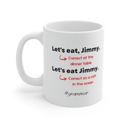 funny grammar coffee mug 11 oz grammar mug english teacher mug correct