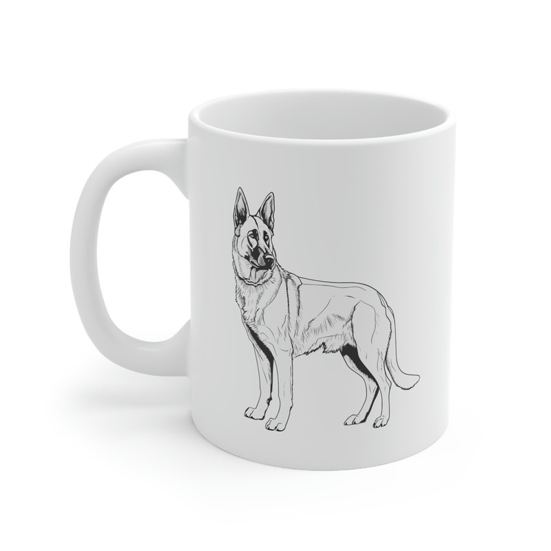 German Shepherd Coffee Mug 11 oz German Shepherd Mug White German Shepherd Mug German Shepherd Gifts German Shepherd Lover Gift - 2.jpg