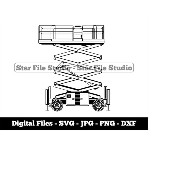 Equitment Svg Color Scissor Lift Svg, Contractor Svg, Heavy Equipment Svg, Sciss - Inspire ...