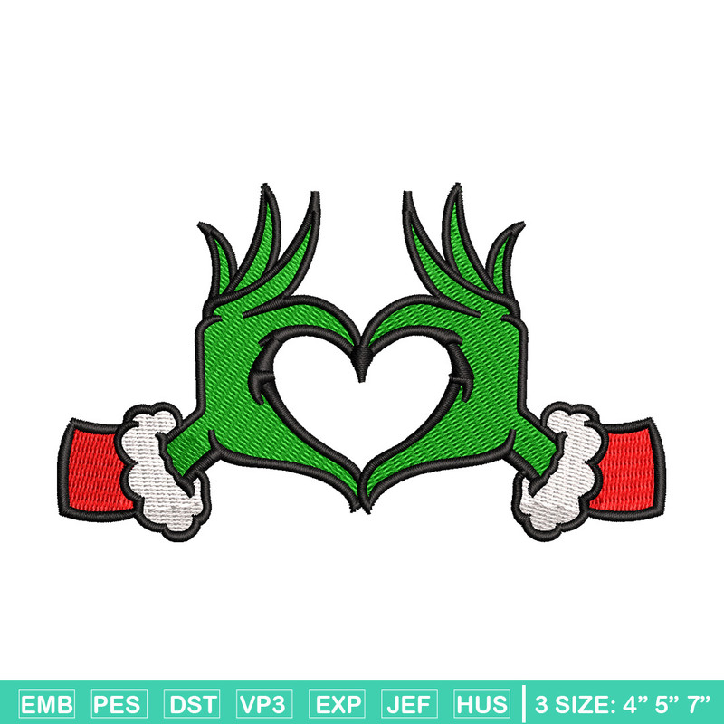 Hand heart embroidery design, Chrismas embroidery, Embroidery file, Embroidery shirt, Emb design, Digital download.jpg