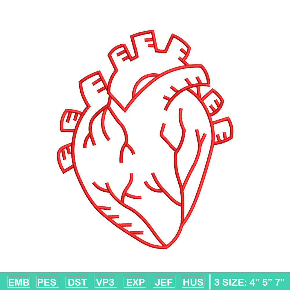 Heart real life embroidery design, Heart embroidery, Embroidery file, Embroidery shirt, Emb design, Digital download.jpg