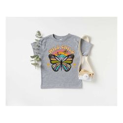Wild Child Toddler Shirt, Kids Retro TShirt, Wild Soul Toddler Tee, Wild Flower Youth Shirt, Vintage Baby Bodysuit