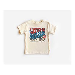 little miss america toddler t-shirt, america retro tee, 4th of july kids tee, retro natural infant, memorial day t-shirt