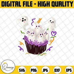 cupcake boo png, halloween cupcake png, halloween png, boo png, pumpkin png, hey boo png, sublimation design, digital