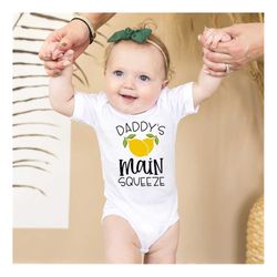 daddy's main squeeze baby bodysuit, retro toddler t-shirt, summer lemon natural toddler tee, vintage baby bodysuit