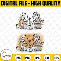 ghost gnome png design, couple gnome ghost clip art, cute characters, pumpkins png, halloween sublimation designs