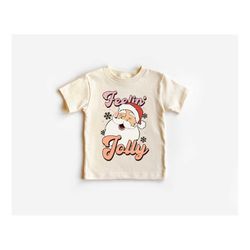 feelin' jolly toddler sweatshirt, christmas kids t-shirt, xmas party crewneck, merry christmas kids t-shirt, xmas toddle