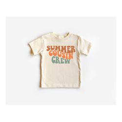 summer cousin crew toddler shirt , boho retro kids shirt , cousin crew natural infant , youth t-shirt, cute toddler tee,