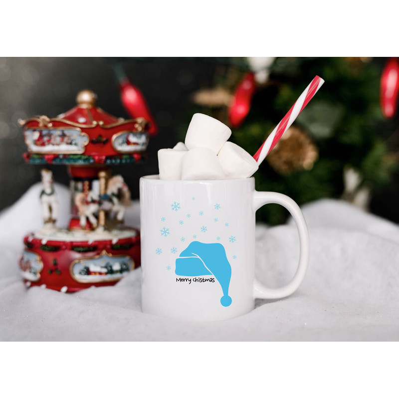 Christmas Mug Santas Hat Coffee Mug - Santa Claus, Christmas Gift, and Merry Christmas - Xmas Coffee Cup for Her or Him - Festive Time Mug - 4.jpg