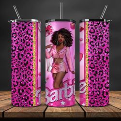 barbie 3d tumbler wrap, barbie doll png,  20 oz skinny tumbler 10