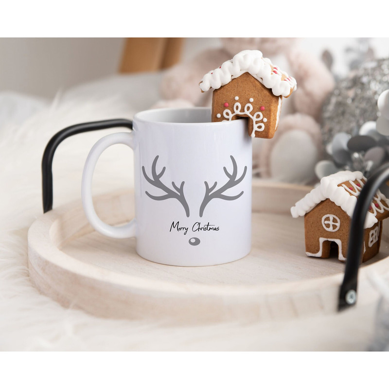Christmas Reindeer Mug, Christmas Eve Box Filler, Reindeer Antler Mug, Animal Mug, Reindeer Gifts, Christmas Mug, Santas Helper,XMas Present - 6.jpg