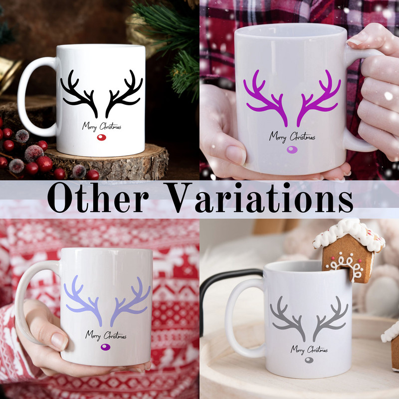 Christmas Reindeer Mug, Christmas Eve Box Filler, Reindeer Antler Mug, Animal Mug, Reindeer Gifts, Christmas Mug, Santas Helper,XMas Present - 8.jpg