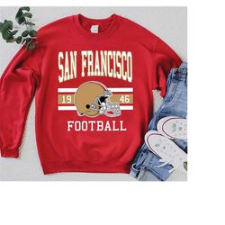 san francisco football crewneck, vintage san francisco sweatshirt, san francisco hoodies, san francisco football shirt,