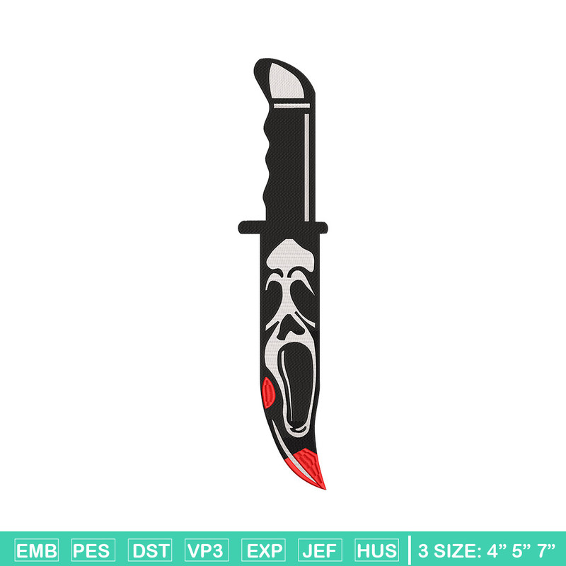 Knife ghost embroidery design, Horror embroidery, Embroidery file,Embroidery shirt, Emb design, Digital download.jpg