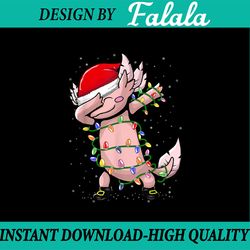 Axolotl dabbing as christmas PNG, Dabbing Axolotl With Santa Claus Hat PNG, Ugly Christmas PNG Dab Dance Sublimation