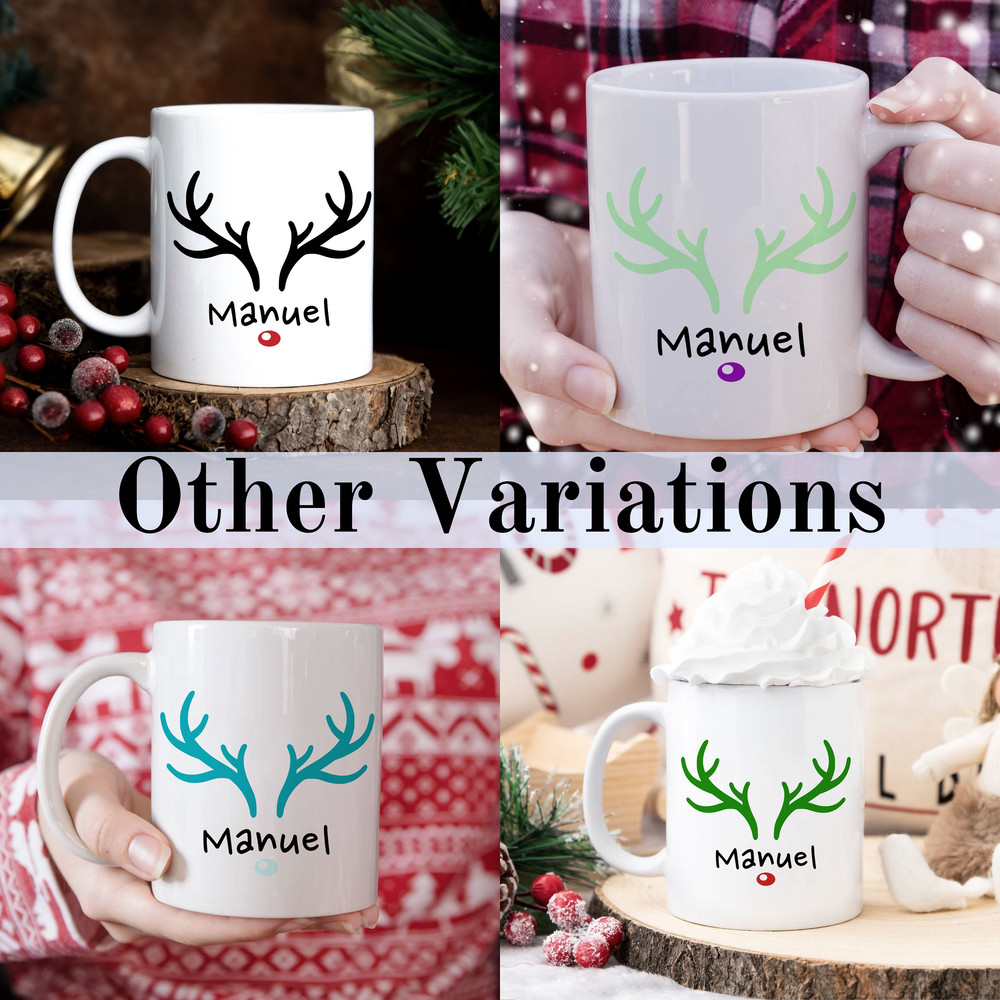 Custom Kids Name Reindeer Mug  Funny Christmas Cup  Santa Claus Helper  Personalized Hot Chocolate  For Boys and Girls  Antler  winter - 7.jpg