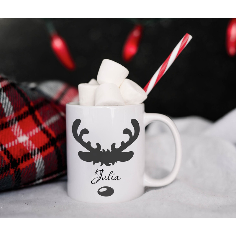Cute Reindeer Mug  Personalized Reindeer Face  Eve Box Filler  Reindeer Gifts  Christmas Ceramic Cup  Stocking stuffers  Gift For Her - 2.jpg