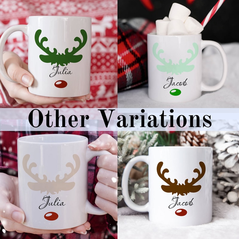 Cute Reindeer Mug Personalized Christmas Reindeer Face Eve Box Filler Gift Hot Chocolate Ceramic Mug Gift For Her Cute Kids Present - 6.jpg