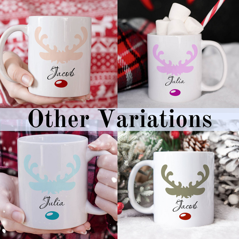 Cute Reindeer Mug  Personalized Reindeer Face  Eve Box Filler  Reindeer Gifts  Christmas Ceramic Cup  Stocking stuffers  Gift For Her - 7.jpg