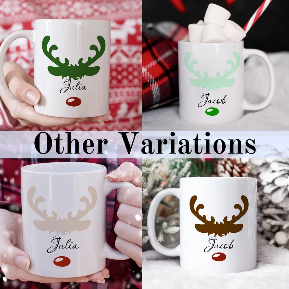 Cute Reindeer Mug Personalized Christmas Reindeer Face Eve Box Filler Gift Hot Chocolate Ceramic Mug Gift For Her Cute Kids Present - 7.jpg