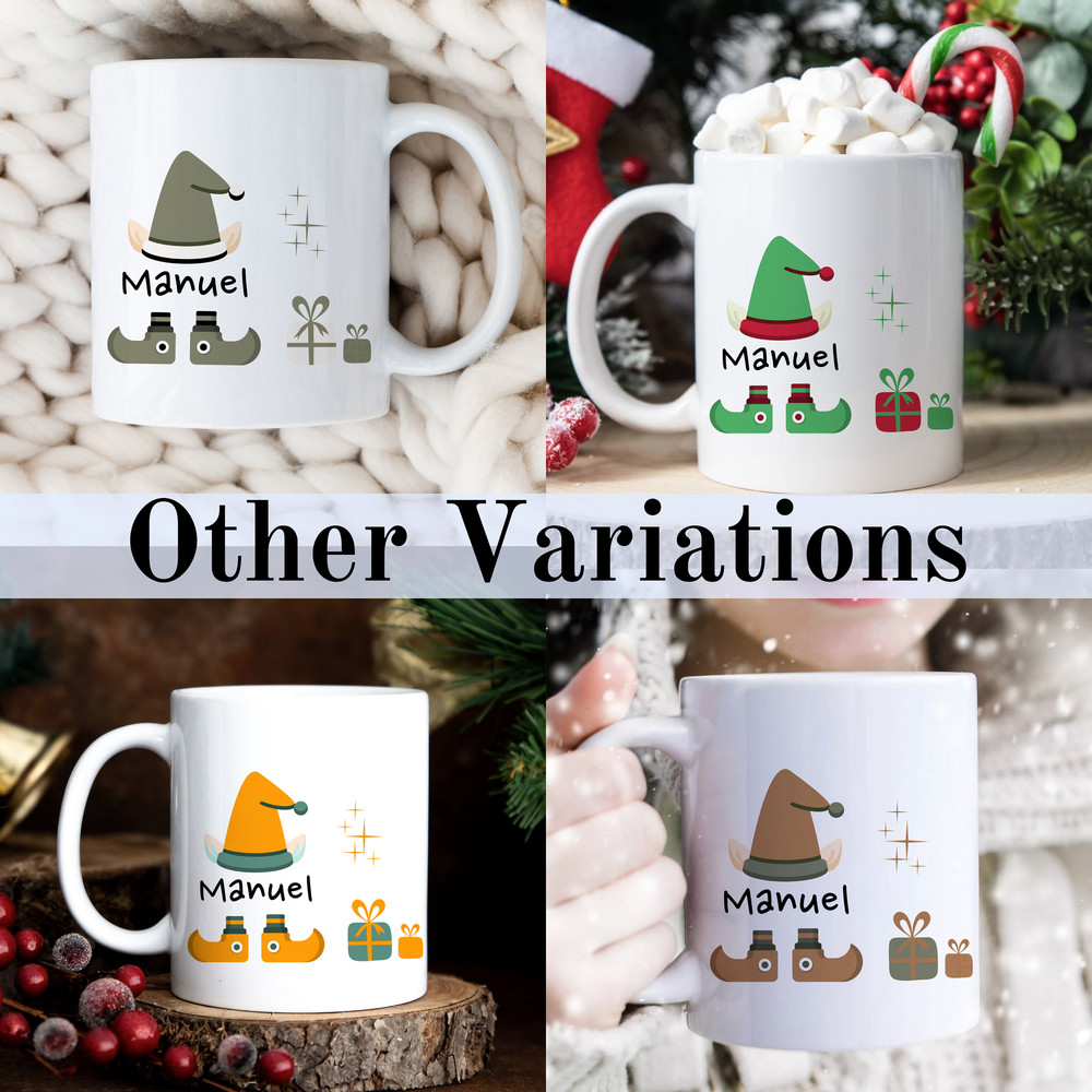 Funny Elf Christmas Mug - Secret Santa Gift with Personalized Hot Chocolate Delight - Any Name Mug - Cute Christmas Gift for Him or Her - 6.jpg