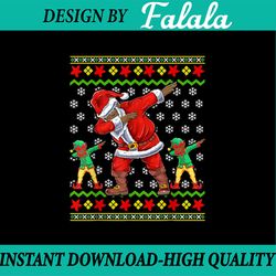 christmas african american dabbing santa e-lf png, christmas png, holiday png, merry christmas png, african american san