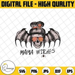 mama witches skull png for sublimation, witchy woman halloween sublimation, sublimation digital download, t-shirt design