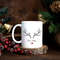 Holiday Mug with Reindeer Antler, Festive Christmas Mug, Cute Reindeer Face Mug, Reindeer Gifts, Secret Santa Gift, Merry Christmas Winter Mug - 4.jpg
