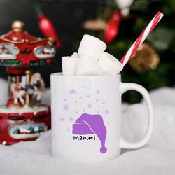 kids christmas mugs personalized, hot chocolate mugs, christmas eve gifts