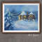 Harry Potter - Hagrid - houses - snow - winter - blizzard - blue painting - watercolor painting - 2.jpg