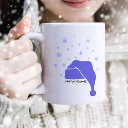 mug santa hat christmas cup, smooth filler festive novelty, santa elf coffee mug