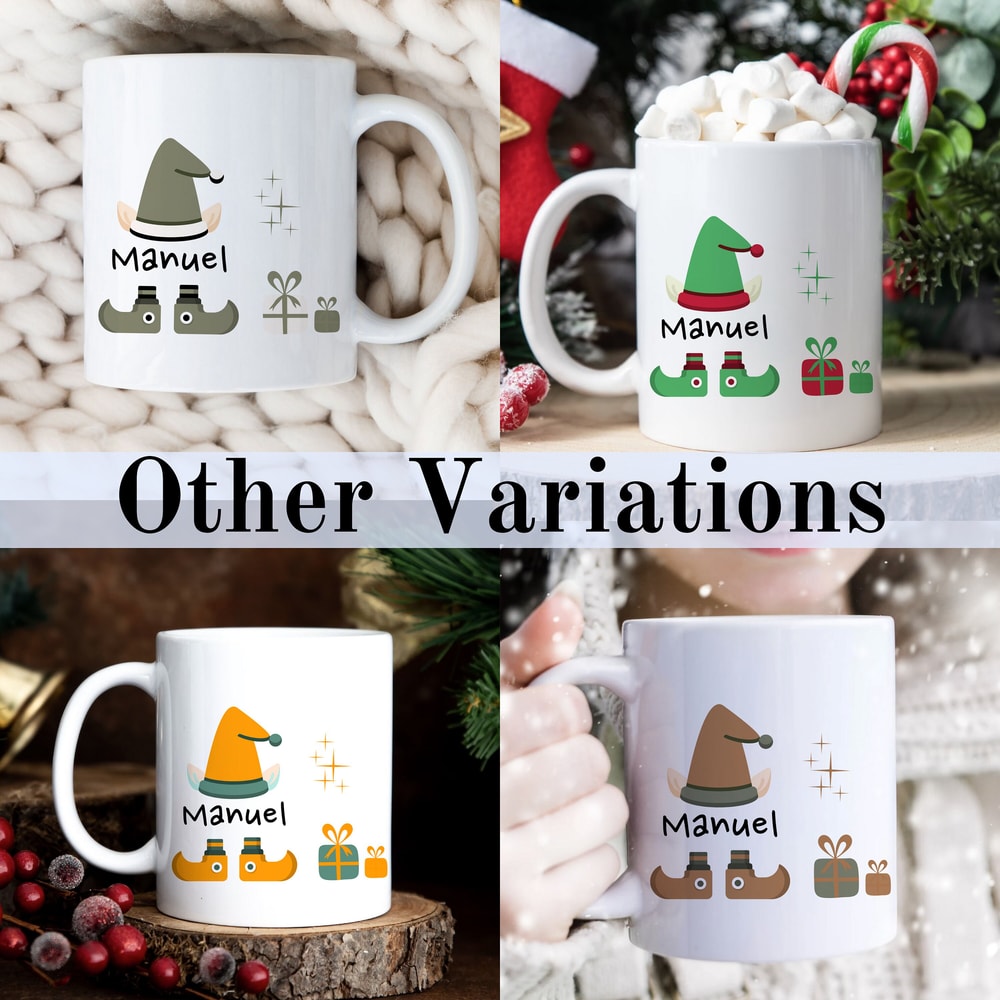 Merry Christmas Gift for Woman - Mom's Christmas Coffee Mug - Unique Xmas Gift Present - Cute Father Christmas Elf - Winter Mug - Funny Mug - 9.jpg