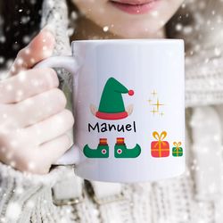 personalized ceramic mug for kids, unique ceramic new year gifts, colorful christmas mugs