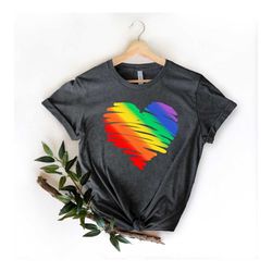 pride heart shirt, lgbtq shirt, pride rainbow shirt, rainbow gay shirt, retro lgbt shirt, gay rights shirt, equality shi