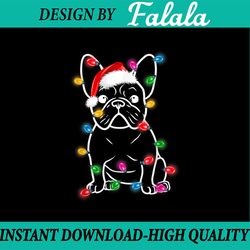 funny french bulldog dog tree christmas lights xmas pajama png, frenchie ugly xmas png, french bulldog christmas gift, m