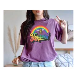 be yourself t-shirt, lgbtq pride love, equality tee, rainbow pride shirt, pride comfort colors shirt, pride month shirts