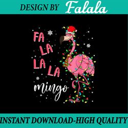 fa la la la mingo flamingo for christmas xmas png, christmas flamingo png, merry christmas, flamingo png, christmas hat