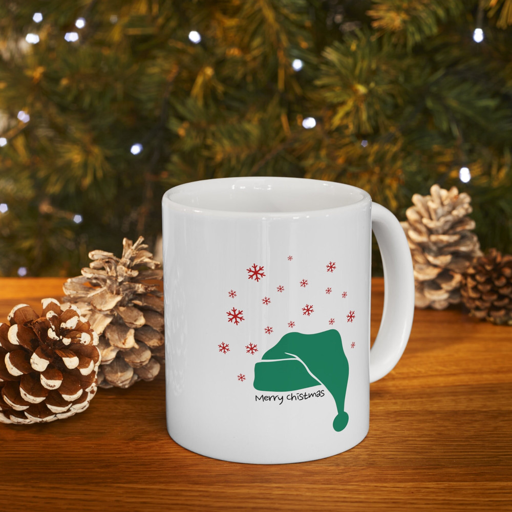Santa Claus Hat Mug - Christmas Gift, Santas Hat Coffee Mug - Merry Christmas Cup for Coffee Lovers - Cool Xmas Gift Idea -Christmas Elf Hat - 2.jpg