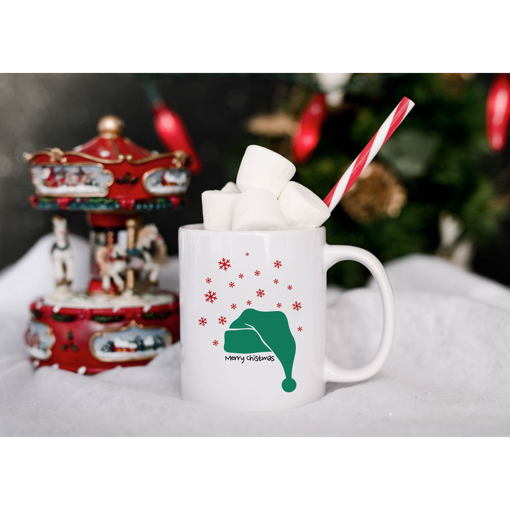 Santa Claus Hat Mug - Christmas Gift, Santas Hat Coffee Mug - Merry Christmas Cup for Coffee Lovers - Cool Xmas Gift Idea -Christmas Elf Hat - 3.jpg