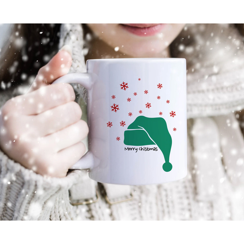 Santa Claus Hat Mug - Christmas Gift, Santas Hat Coffee Mug - Merry Christmas Cup for Coffee Lovers - Cool Xmas Gift Idea -Christmas Elf Hat - 4.jpg